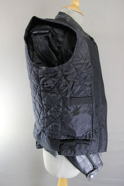 ALPINESTARS STELLA BLACK COW LEATHER BIKER JACKET WITH THERMAL LINING: SIZE 12