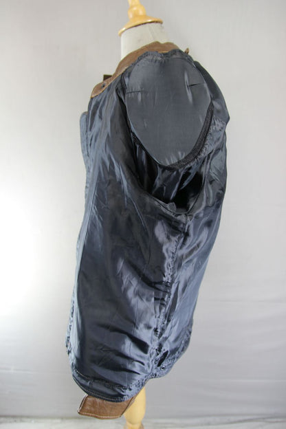 COURSE 'BOOMER' BROWN BUFFALO LEATHER BIKER JACKET WITH CE ARMOUR 42 INCH/LARGE