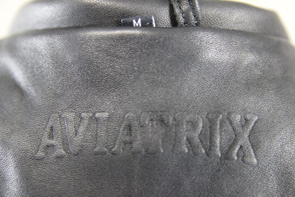 AVIATRIX VINTAGE 1970'S STYLE PUNK ROCK BLACK LEATHER RETRO BIKER JACKET SIZE 10