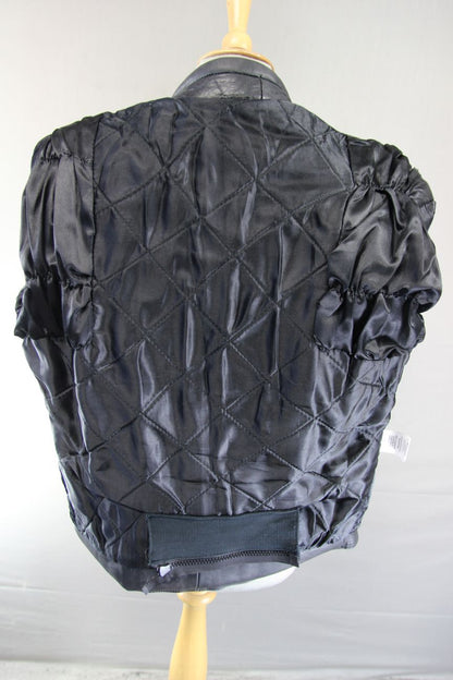 CLASSIC BLACK LEATHER BIKER JACKET 36-38 INCH CHEST