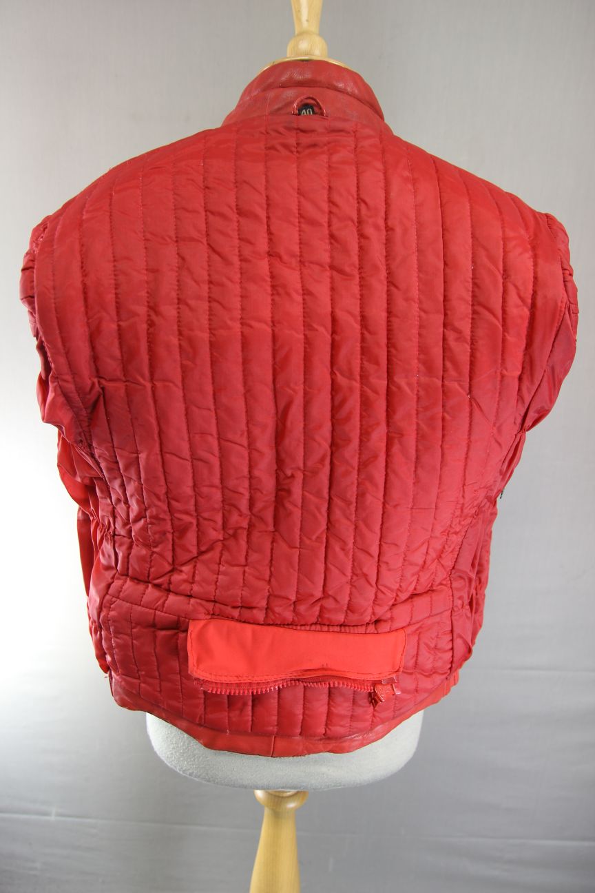 VINTAGE 1970's/1980's CLASSIC RED LEATHER BIKER JACKET 36-38 INCH CHEST