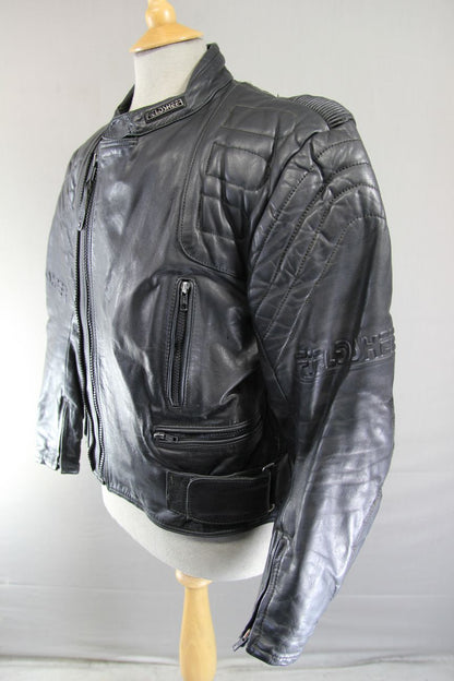 CLASSIC FIELDSHEER BLACK LEATHER BIKER JACKET 40-42 INCH CHEST