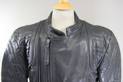 CLASSIC FIELDSHEER BLACK LEATHER BIKER JACKET 40-42 INCH CHEST