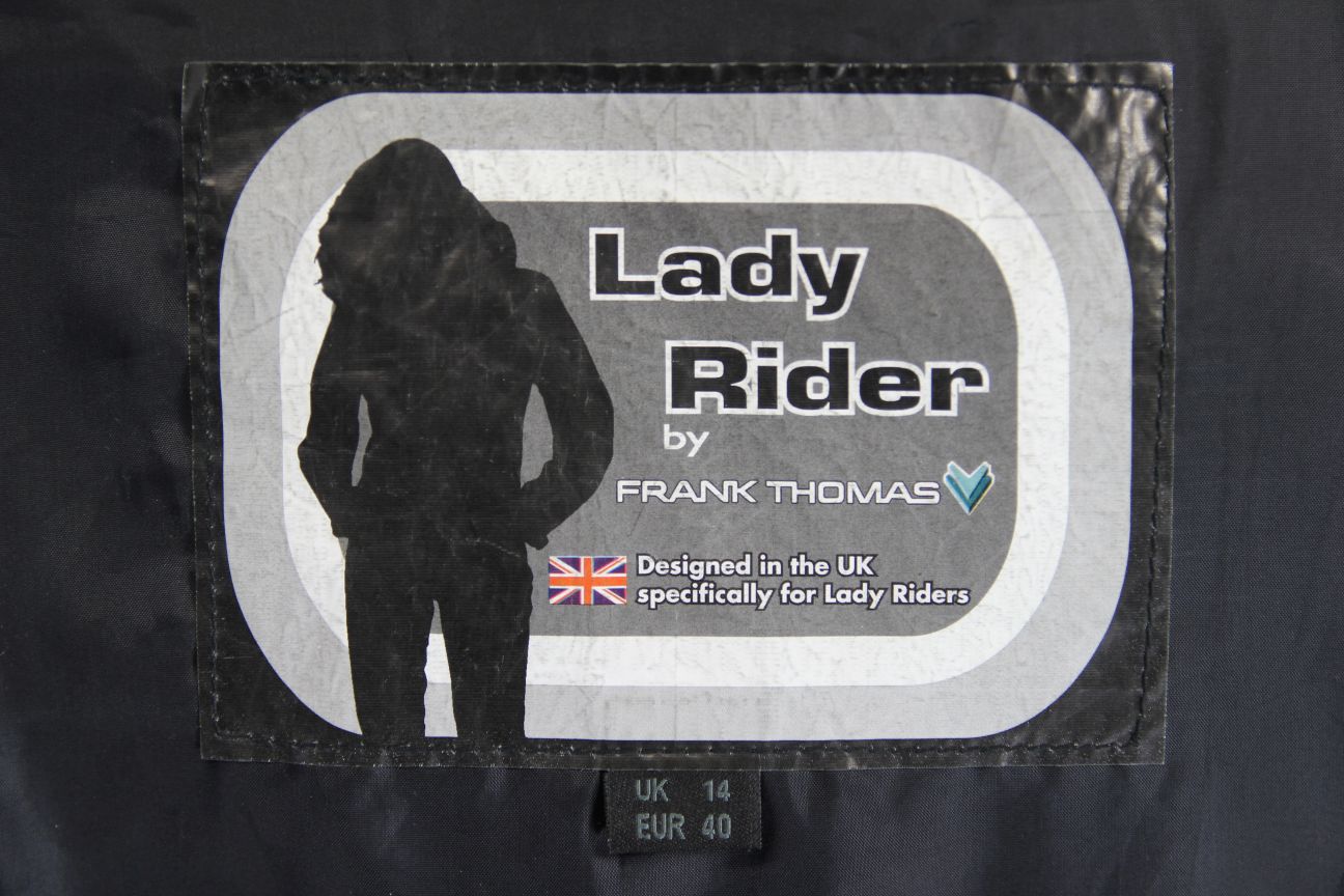 FRANK THOMAS FTL 222 LADY RIDER KHAKI LEATHER BIKER JACKET WITH CE ARMOUR SIZE14