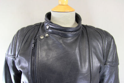 CLASSIC SPORTEX A5 BLACK LEATHER BIKER JACKET 38-40 INCH