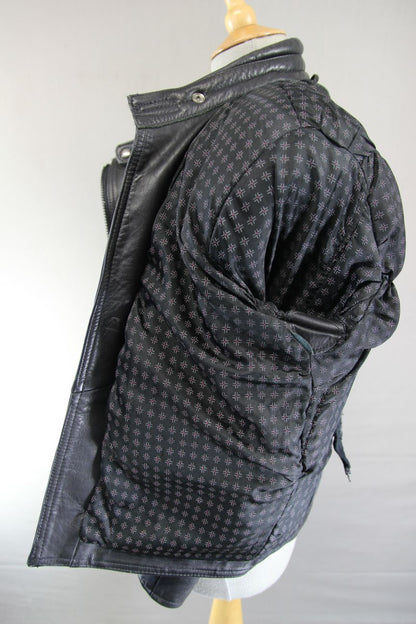 CLASSIC SPORTEX A5 BLACK LEATHER BIKER JACKET 38-40 INCH