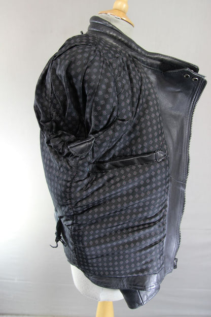 CLASSIC SPORTEX A5 BLACK LEATHER BIKER JACKET 38-40 INCH