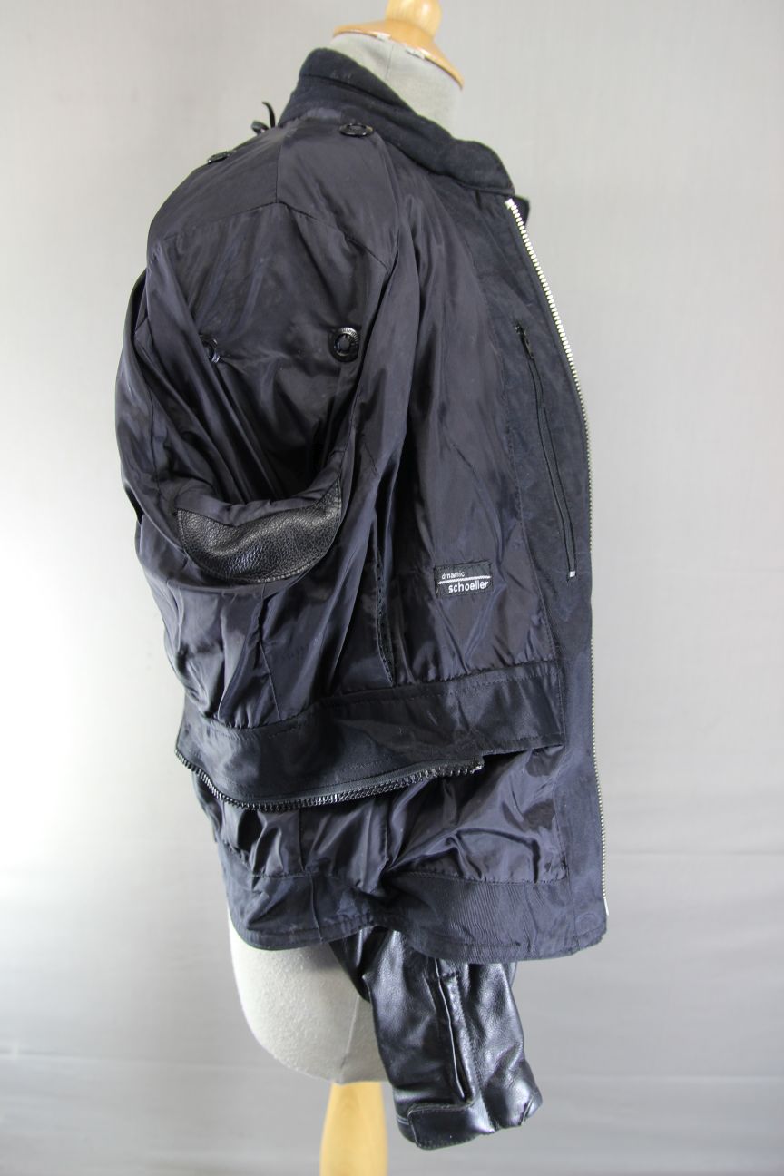 HEIN GERICKE STREETLINE BLACK LEATHER BIKER JACKET WITH CE ARMOUR: SIZE 14
