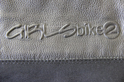 LEWIS 'LADY' BLACK LEATHER BIKER TROUSERS: SIZE 14 WAIST 34 IN/INSIDE LEG 27 IN