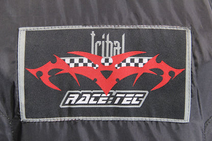 HEIN GERICKE RACETEC BLACK, RED & WHITE LEATHER BIKER JACKET + CE ARMOUR: SIZE 6