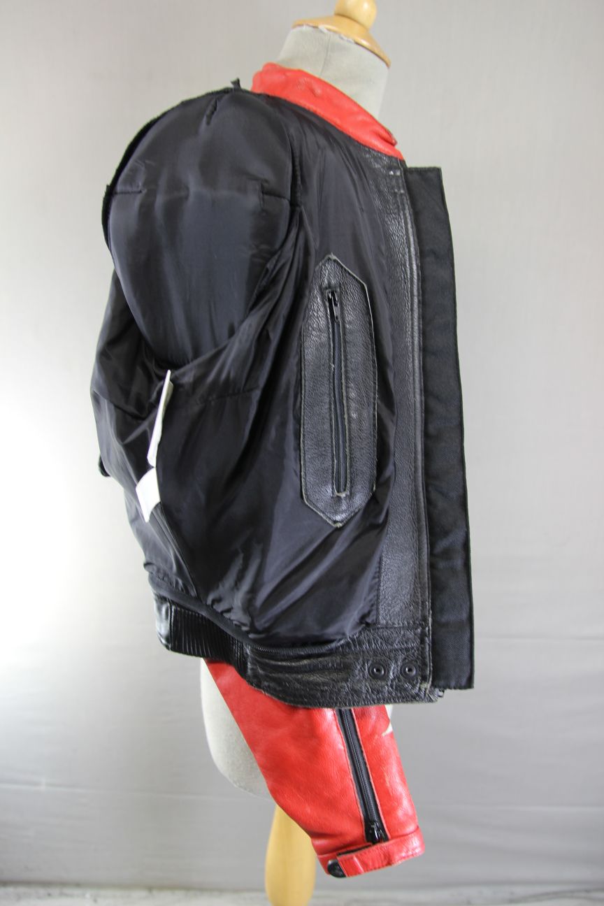 FRANK THOMAS LADIES LEATHER BIKER JACKET WITH ARMASPORT+ CE PROTECTORS: SIZE 14