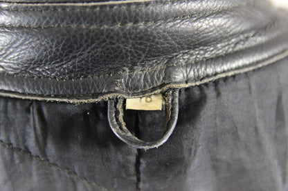 LADIES CLASSIC BLACK LEATHER BIKER JACKET: SIZE 18/40-42 INCH CHEST