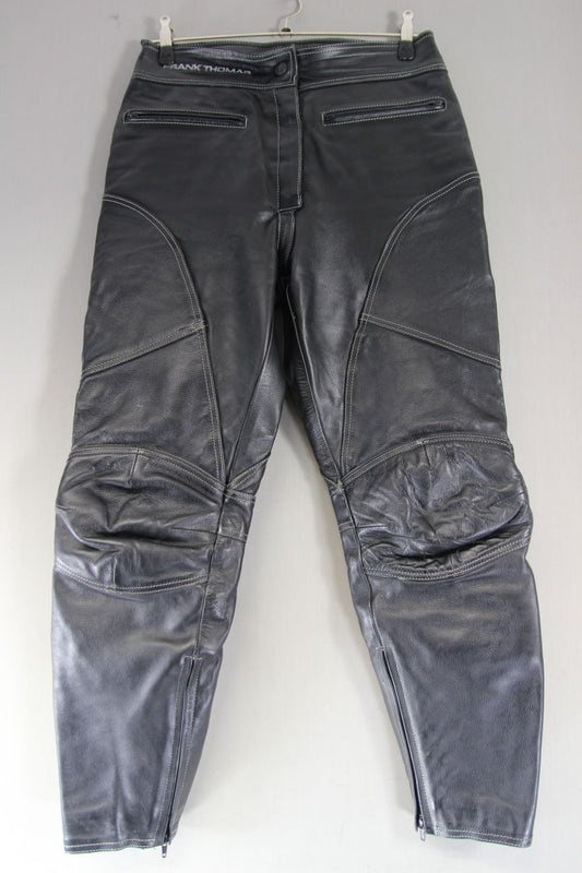 FRANK THOMAS LADY RIDER BIKER TROUSERS SIZE 12: WAIST 30 INCHES/LEG 29 INCHES
