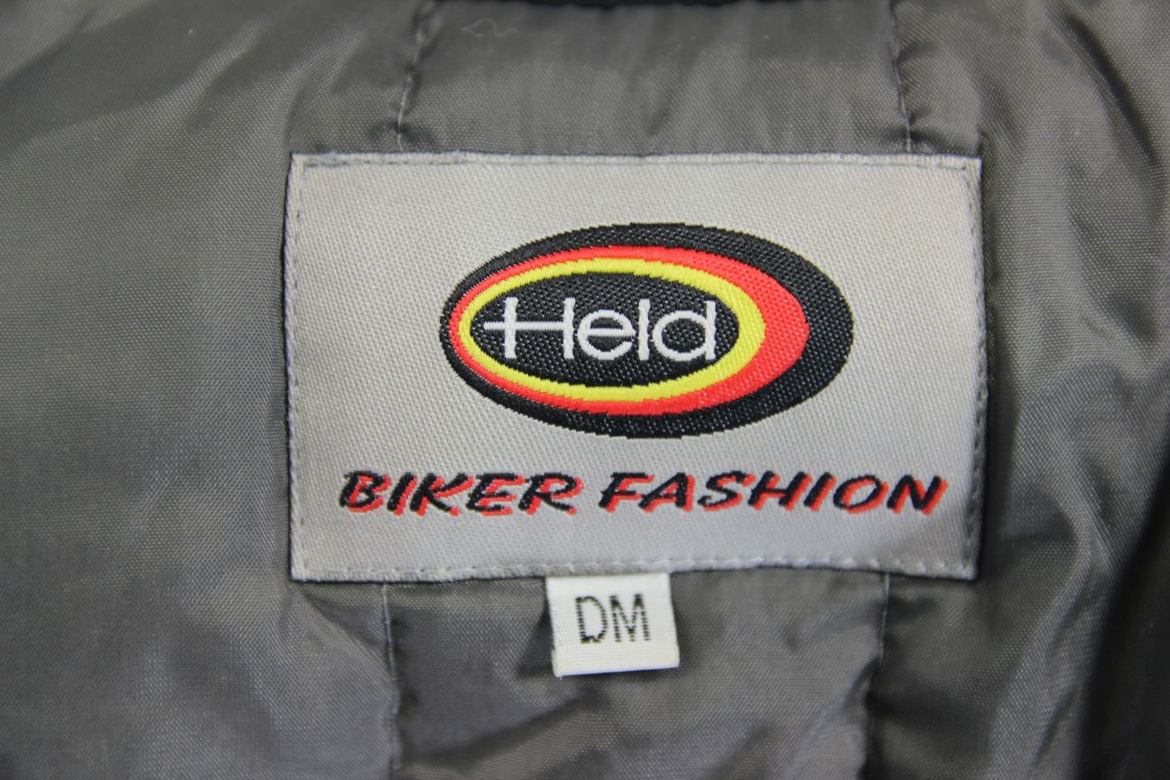 HELD BLACK & RED TEXTILE BIKER JACKET WITH CE ARMOUR & THERMAL LINING 36-38" MED