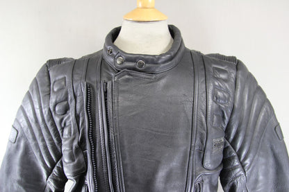 CLASSIC PROTO BLACK LEATHER BIKER JACKET 40-42 INCH CHEST