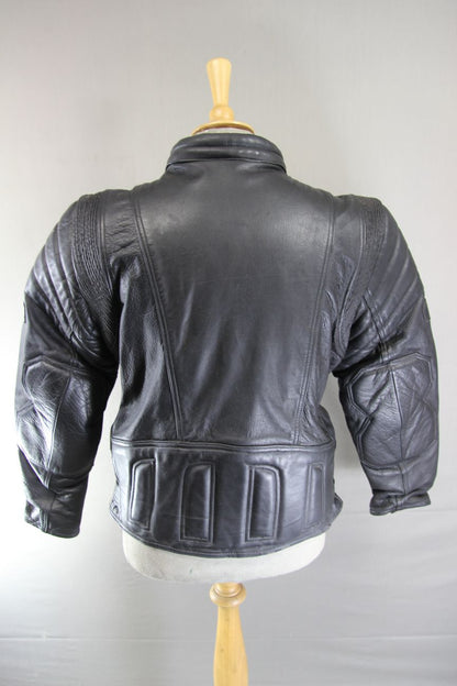 CLASSIC PROTO BLACK LEATHER BIKER JACKET 40-42 INCH CHEST