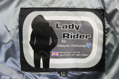 FRANK THOMAS LADY RIDER TEXTILE BIKER JACKET + CE ARMOUR & THERMAL LINING 38"/L