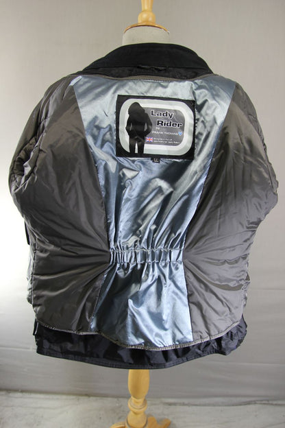 FRANK THOMAS LADY RIDER TEXTILE BIKER JACKET + CE ARMOUR & THERMAL LINING 38"/L