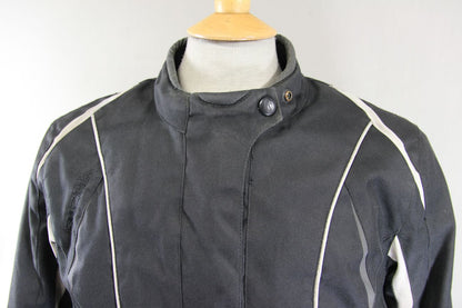 RICHA JEANNIE BLACK TEXTILE BIKER JACKET + CE ARMOUR & THERMAL LINING: XL/40-42"