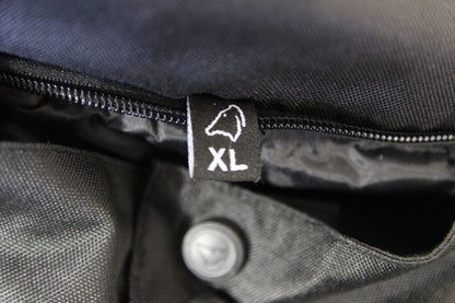 AGRIUS BLACK TEXTILE BIKER TROUSERS WITH HIP & KNEE ARMOUR: WAIST 36"/LEG 32"/XL