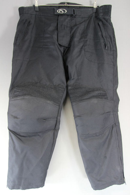 FIELDSHEER BLACK TEXTILE BIKER TROUSERS WITH CE KNEE ARMOUR WAIST 40-42"/LEG 31"