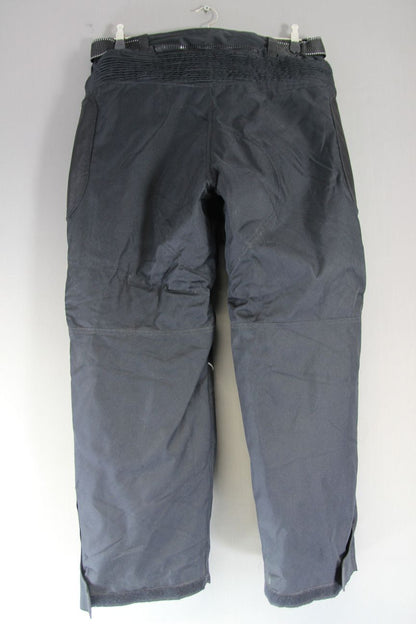 TURIN BLACK TEXTILE BIKER TROUSERS WITH QUILTED THERMAL LINING WAIST 38"/LEG 30"