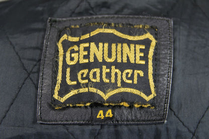 CLASSIC BLACK LEATHER BIKER JACKET 42-44 INCH/LARGE
