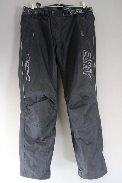 AKITO PYTHON BLACK TEXTILE BIKER TROUSERS + CE ARMOUR: WAIST 38"/INSIDE LEG 32"