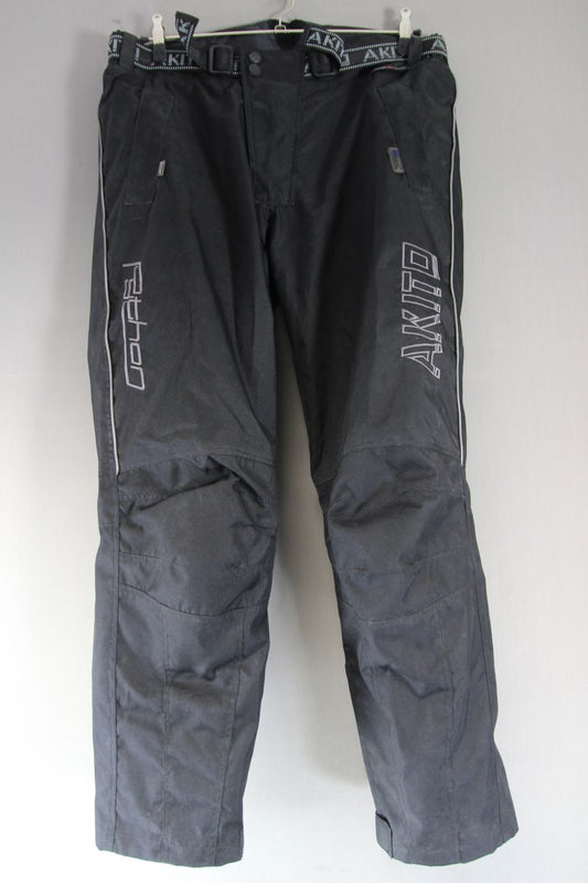 AKITO PYTHON BLACK TEXTILE BIKER TROUSERS + CE ARMOUR: WAIST 38"/INSIDE LEG 32"