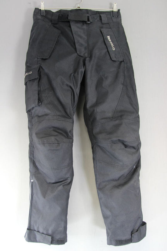 BUFFALO BLACK TEXTILE BIKER TROUSERS + CE ARMOUR/THERMAL LINING WAIST 32/LEG 30"