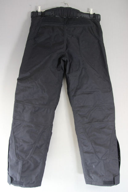 SWIFT BLACK TEXTILE BIKER TROUSERS + CE ARMOUR/THERMAL LINING: WAIST 34"/LEG 31"