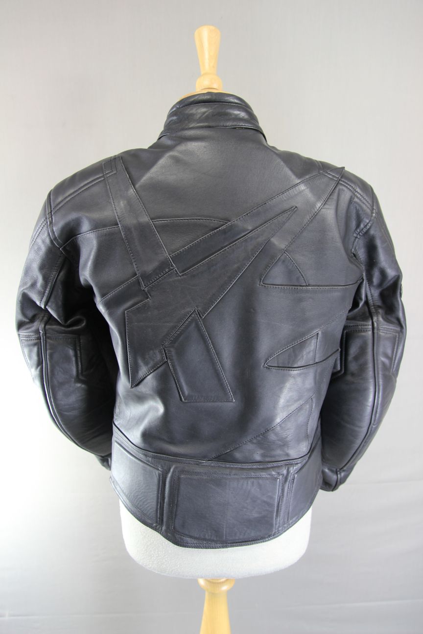 AKITO APOLLO PLUS BLACK LEATHER BIKER JACKET WITH BACK & ELBOW PROTECTORS 36 IN