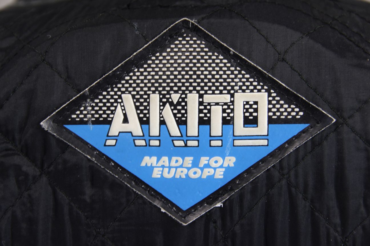 AKITO APOLLO PLUS BLACK LEATHER BIKER JACKET WITH BACK & ELBOW PROTECTORS 36 IN