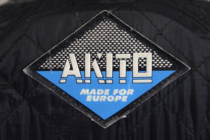 AKITO APOLLO PLUS BLACK LEATHER BIKER JACKET WITH BACK & ELBOW PROTECTORS 36 IN
