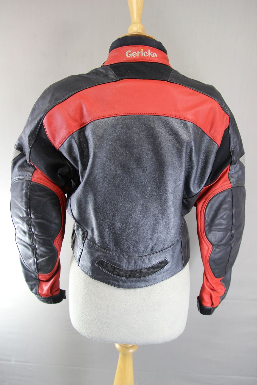 HEIN GERICKE STREETLINE LEATHER BIKER JACKET WITH REMOVABLE CE ARMOUR SIZE 14