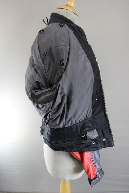 HEIN GERICKE STREETLINE LEATHER BIKER JACKET WITH REMOVABLE CE ARMOUR SIZE 14