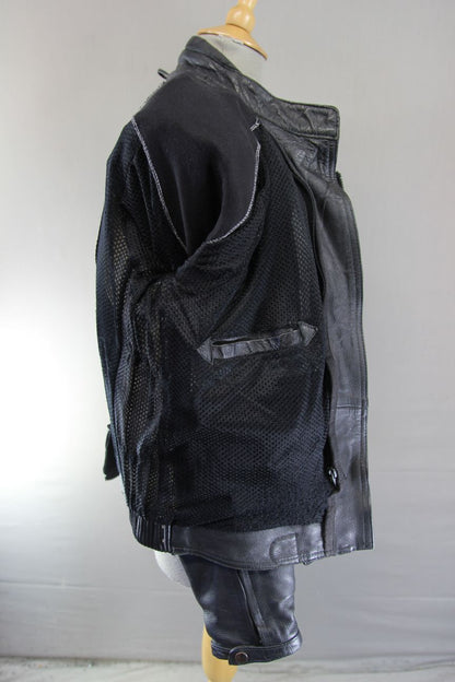 APACHE CLASSIC LADIES BLACK LEATHER BIKER JACKET 38-40 INCH CHEST/SIZE 16