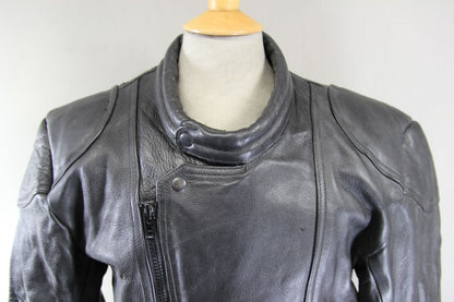 DYNAMIC LEATHERS CLASSIC BLACK BIKER JACKET 38-40 INCH CHEST