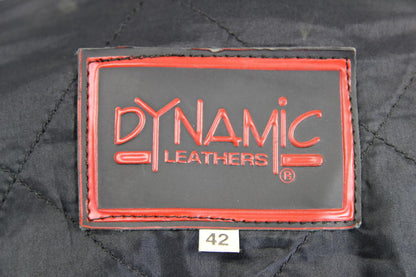 DYNAMIC LEATHERS CLASSIC BLACK BIKER JACKET 38-40 INCH CHEST