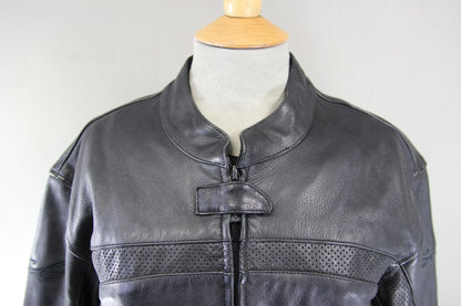 RST CUSTOMISED FEMME COLLECTION BLACK LEATHER BIKER JACKET: SIZE 18