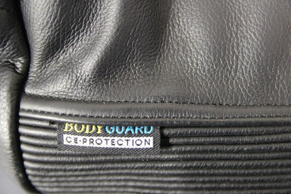 SWIFT INNOVATION LEATHER BIKER TROUSERS + KNEE ARMOUR SIZE 14: WAIST 30"/LEG 31"