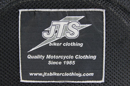 JTS BLACK LEATHER BIKER JACKET WITH REMOVABLE CE ARMOUR SIZE 18/40-42 INCH CHEST