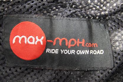MAX MPH BLACK LEATHER BIKER TROUSERS + HIP & KNEE CE ARMOUR: WAIST 40IN/LEG 31IN