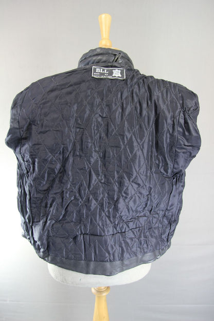 BLL CLASSIC BLACK COWHIDE LEATHER BIKER JACKET 42 INCH CHEST