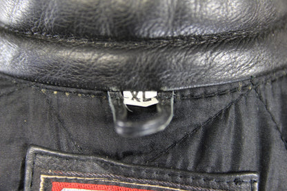 CLASSIC SKIN BLACK COWHIDE LEATHER LADIES BIKER JACKET 40 INCH CHEST/XL