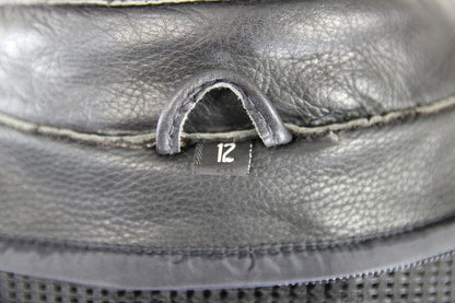 RICHA FORZA 2000 BLACK LEATHER BIKER JACKET: SIZE 12
