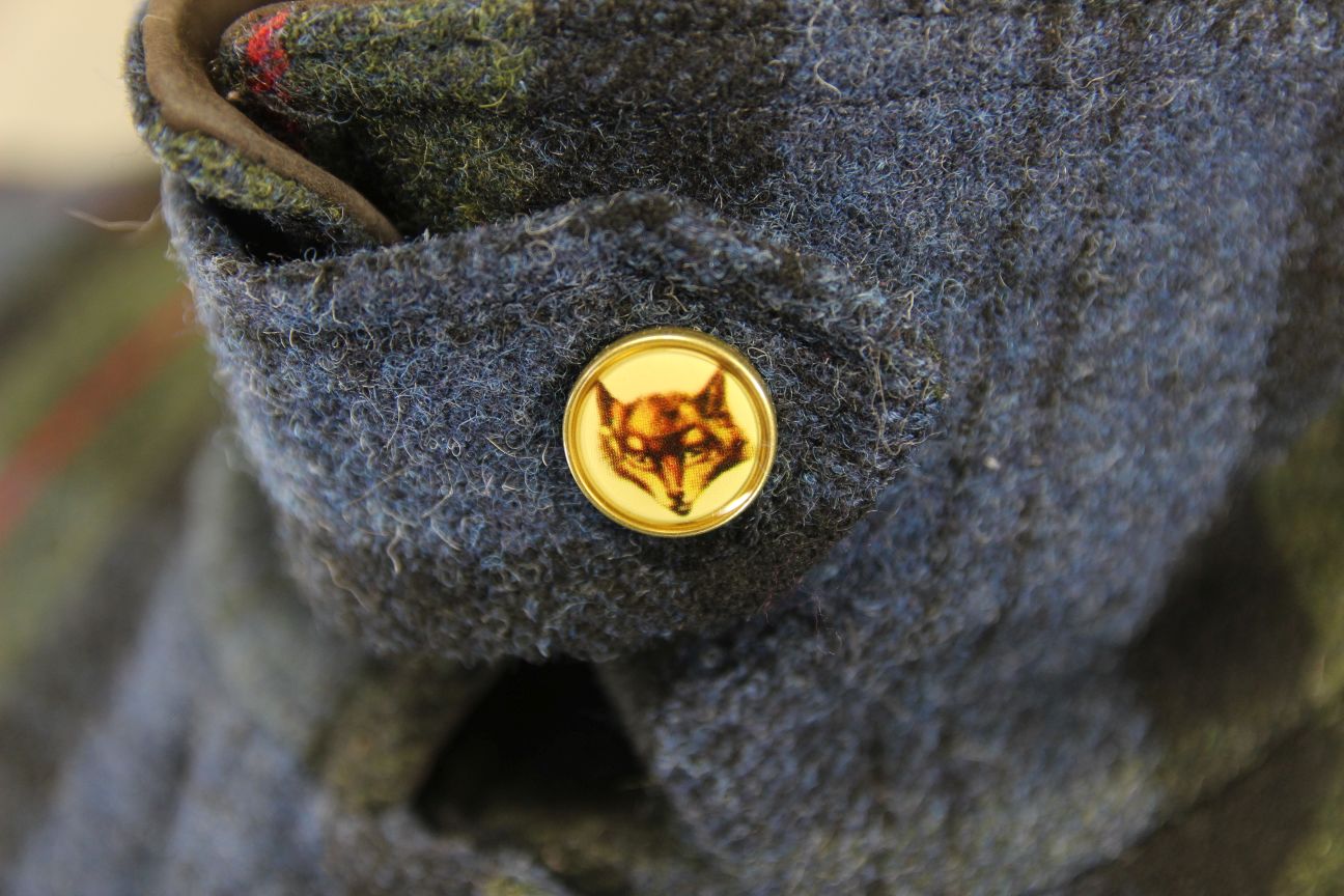 JOULES NAVY & KHAKI LADIES PURE WOOL COUNTRY SPORTS TWEED FIELDCOAT: SIZE 10
