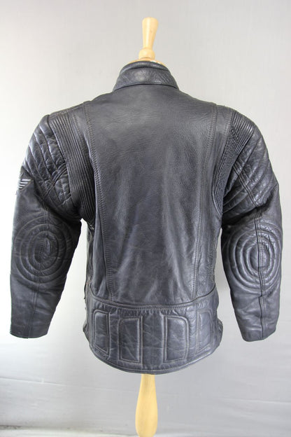 AKITO MERCURY PROTEK PLUS CLASSIC BLACK LEATHER BIKER JACKET 36-38 INCH CHEST