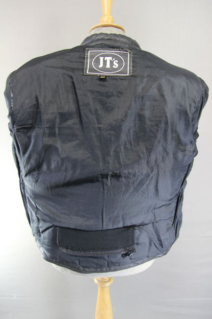 JT'S THINSULATE 3M 'THERMAL INSULATION' LINED BLACK LEATHER BIKER JACKET 40-42IN