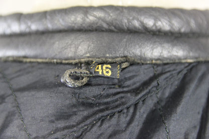 JT'S CLASSIC BLACK COWHIDE LEATHER BIKER JACKET 42-44 INCH CHEST